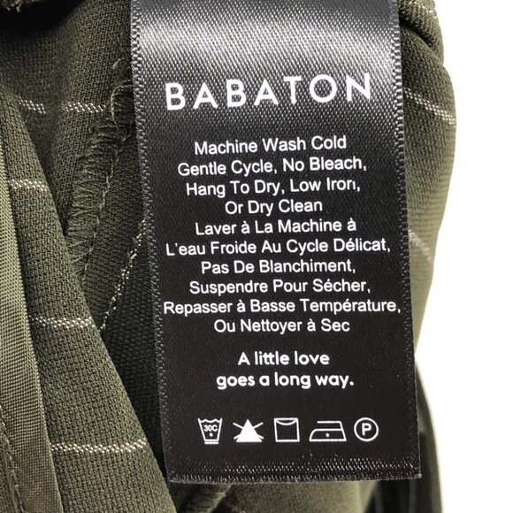 Aritzia Babaton Modesto Dress Pants Green with White strips Size 00 - Picture 7 of 16